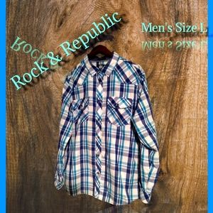 Men's Flannel Shirt Rock & Republic Size L